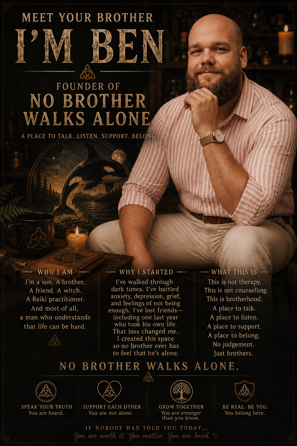 Meet Your Brother Ben — Founder of No Brother Walks Alone and The Witch and the Orca